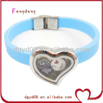 Latest silicon living locket bracelet wholesale/bangle bracelet